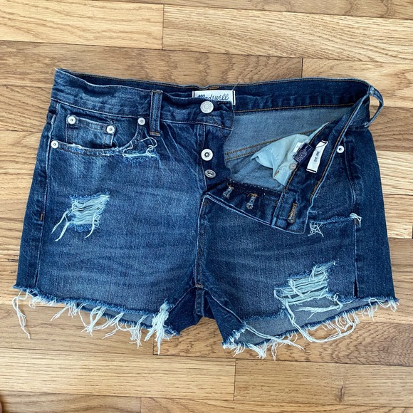 Madewell Distressed Denim Shorts - Picture 3 of 9
